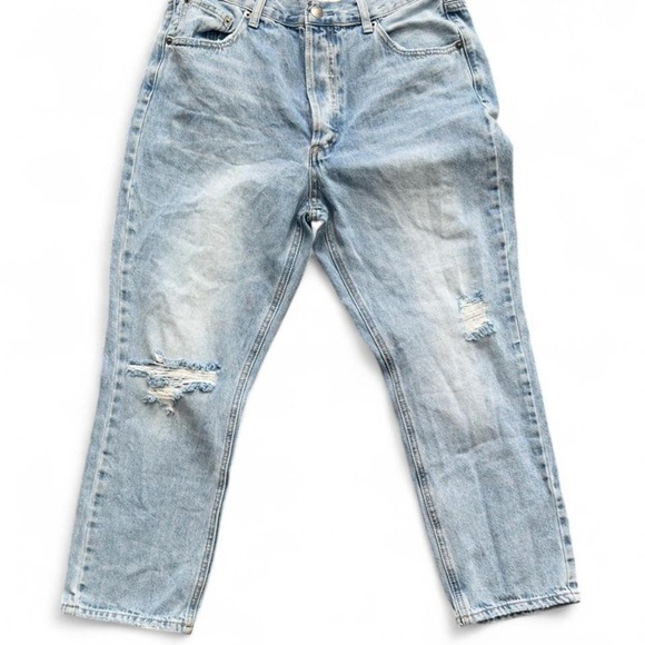 Twelve by Twelve Light Wash Distressed Jeans – Size 29 – Straight Mom Fit - Picture 1 of 4